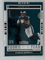 2021 Panini Contenders Kenneth Gainwell Rookie RC Of The Year Insert #ROY-KGA Philadelphia Eagles