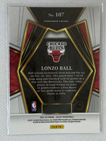 2021-22 Panini Select Lonzo Ball Base Basketball Prizm Premier Level Card #107