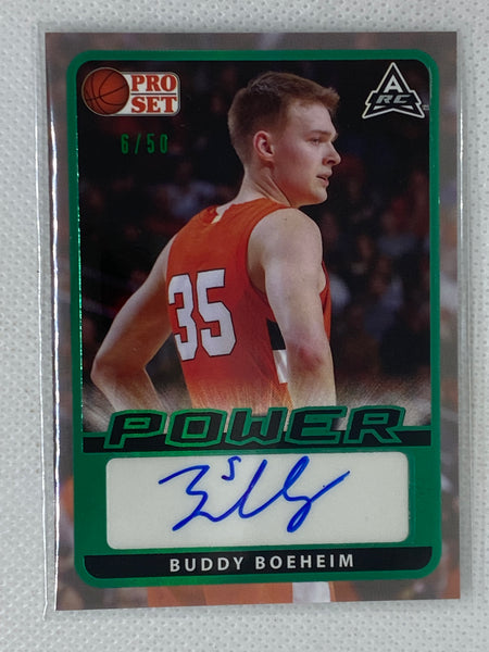 2021-22 Leaf Pro Set Power Spectrum Emerald Buddy Boeheim RC AUTO Syracuse /50