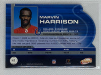 2001 Pacific Prism Atomic Football Card #58 Marvin Harrison Die Cut