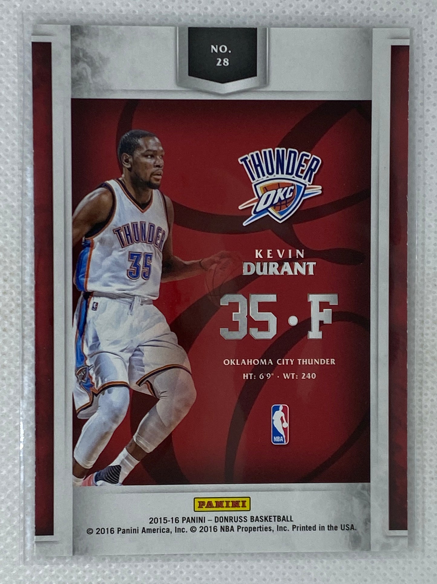 2015-16 Elite Basketball Extra Edition #28 Kevin Durant