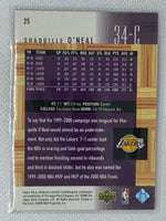 1999-00 Upper Deck Hardcourt Shaquille O'Neal #25 Los Angeles Lakers