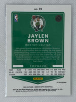 2021-22 Panini Donruss Optic Jaylen Brown #19 Silver Holo Prizm Boston Celtics