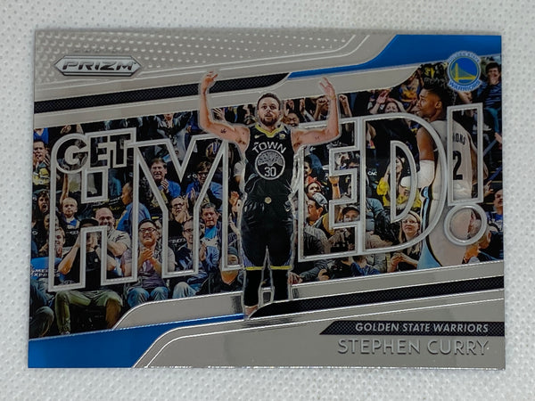 2018-19 Panini Prizm Get Hyped! Stephen Curry #2 Golden State Warriors