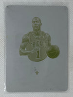 2012-13 Panini National Treasures NBA Gear Combos Derrick Rose 1/1 Yellow Printing Plate