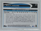 2012 Topps Opening Day Matt Moore Rookie Tampa Bay Rays #21