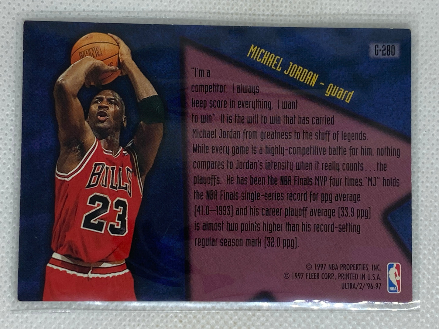 1996-97 Fleer Ultra Michael Jordan  Step-It-Up  Gold Medallion Edition #G280