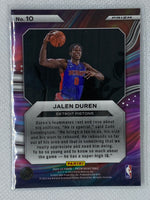 2022-23 Panini Prizm Instant Impact Silver Jalen Duren Rookie RC #10 Detroit Pistons