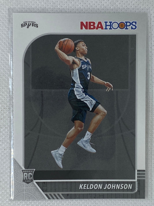 2019-20 Hoops Rookie RC #224 Keldon Johnson San Antonio Spurs