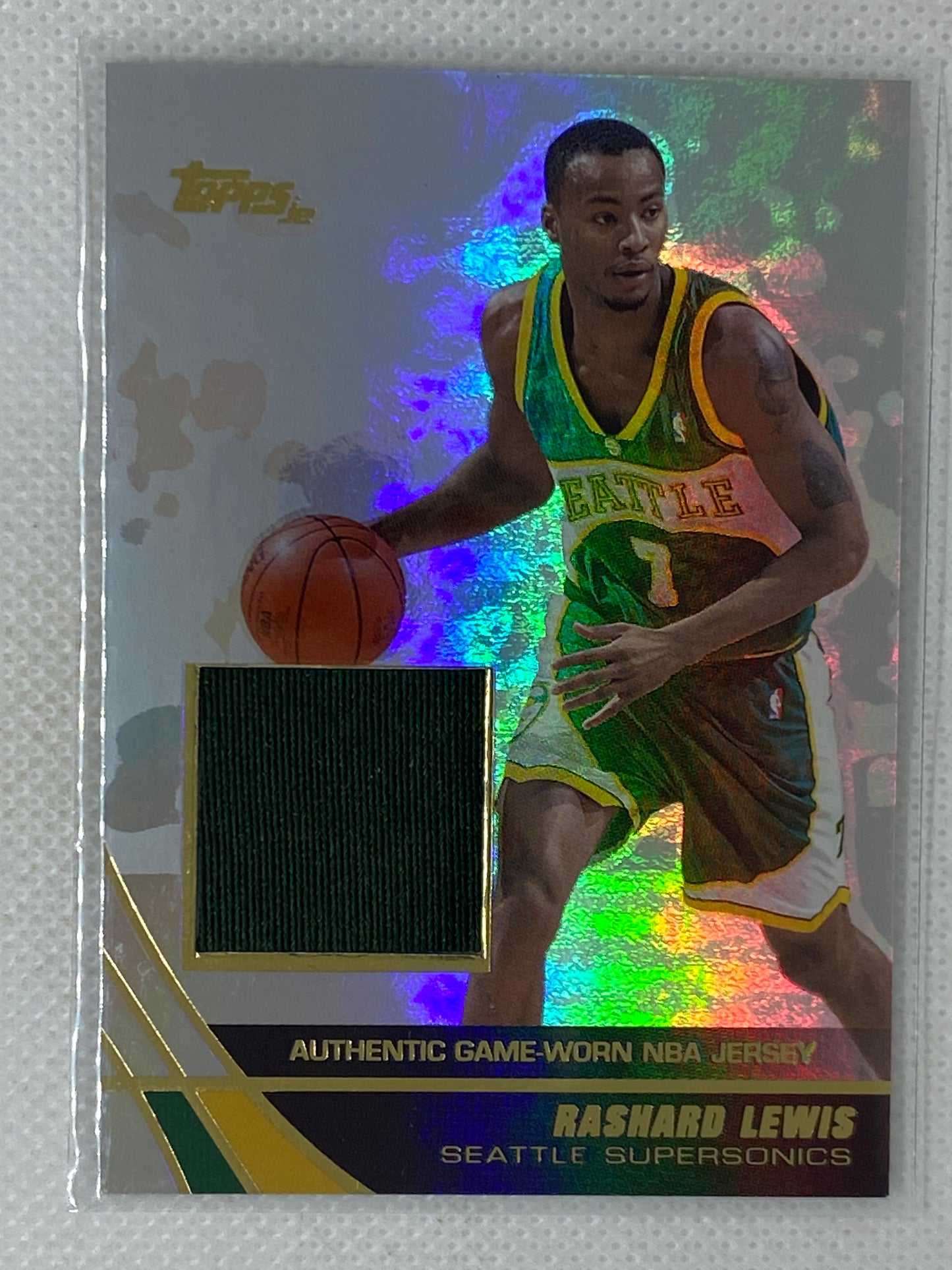 2004 Topps Game Worn Rashard Lewis JE-RL Seattle Supersonics