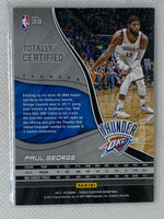 2017-18 Panini Totally Certified Base #33 Paul George Oklahoma City Thunder