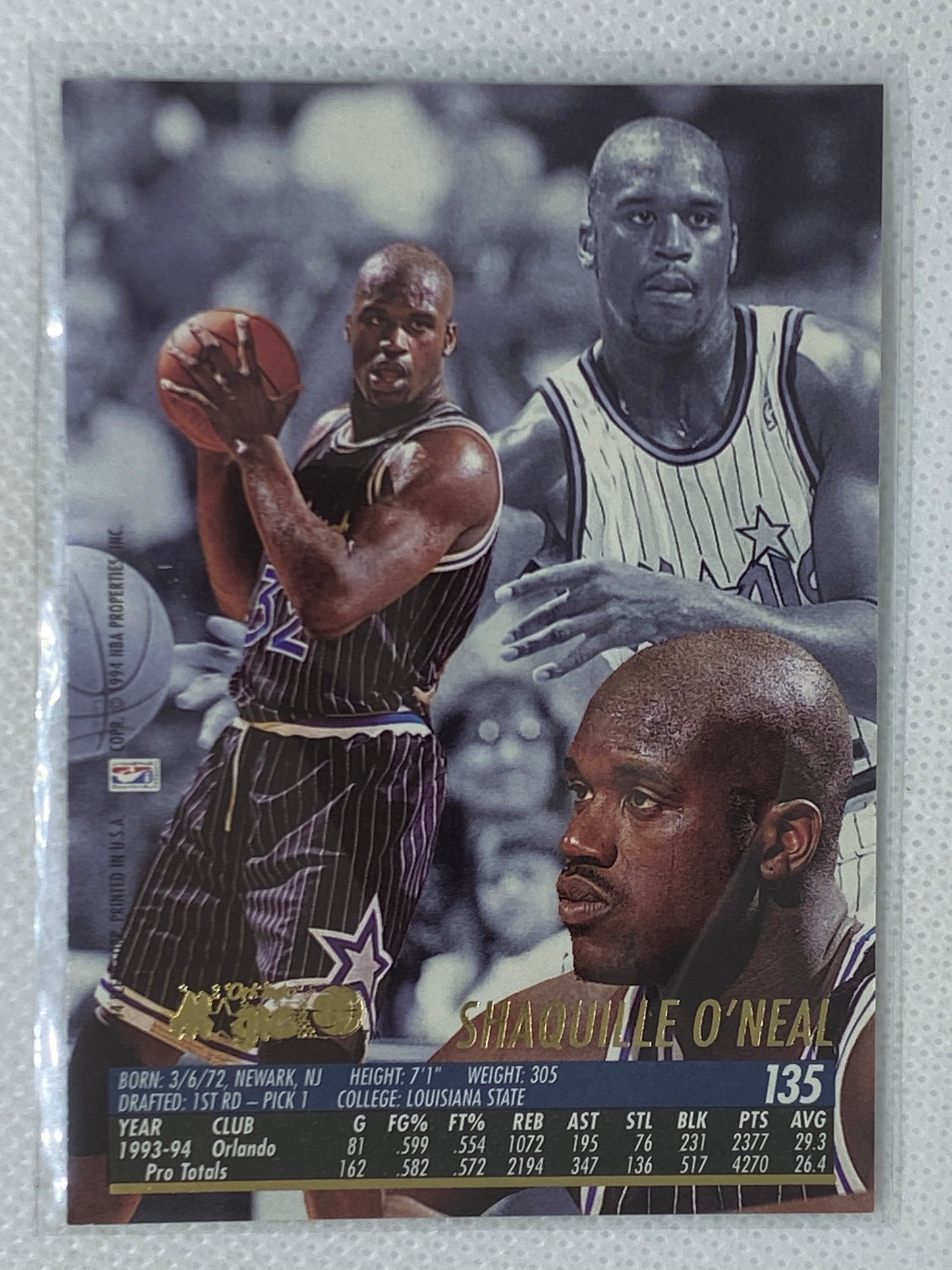 1994-95 Fleer Ultra Shaquille O’Neal #135 Shaq Lakers Orlando Magic