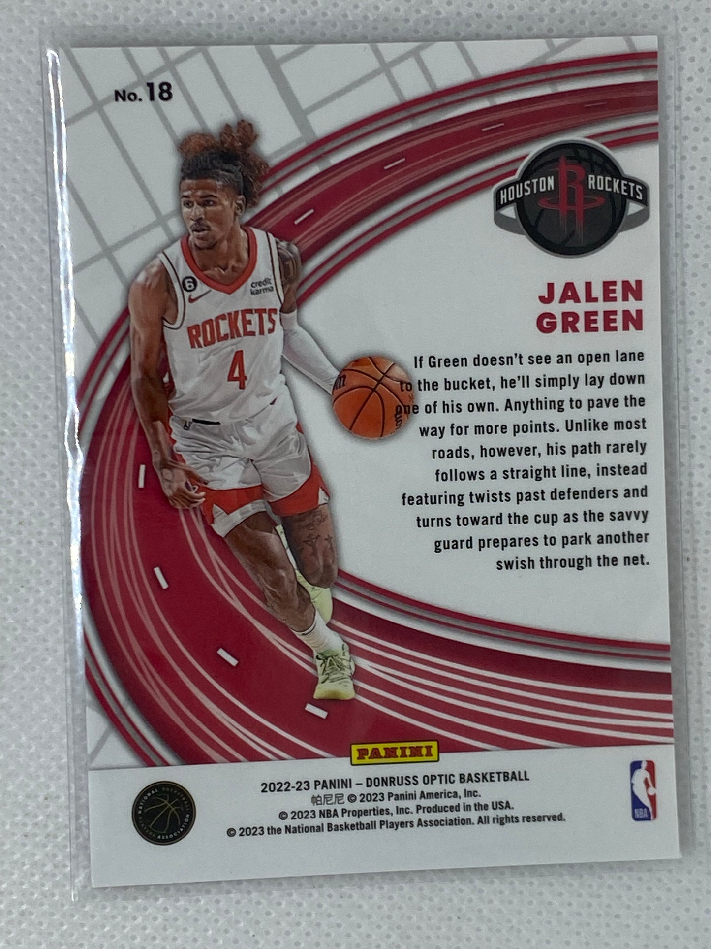 2022-23 Donruss Optic Jalen Green #18 Express Lane