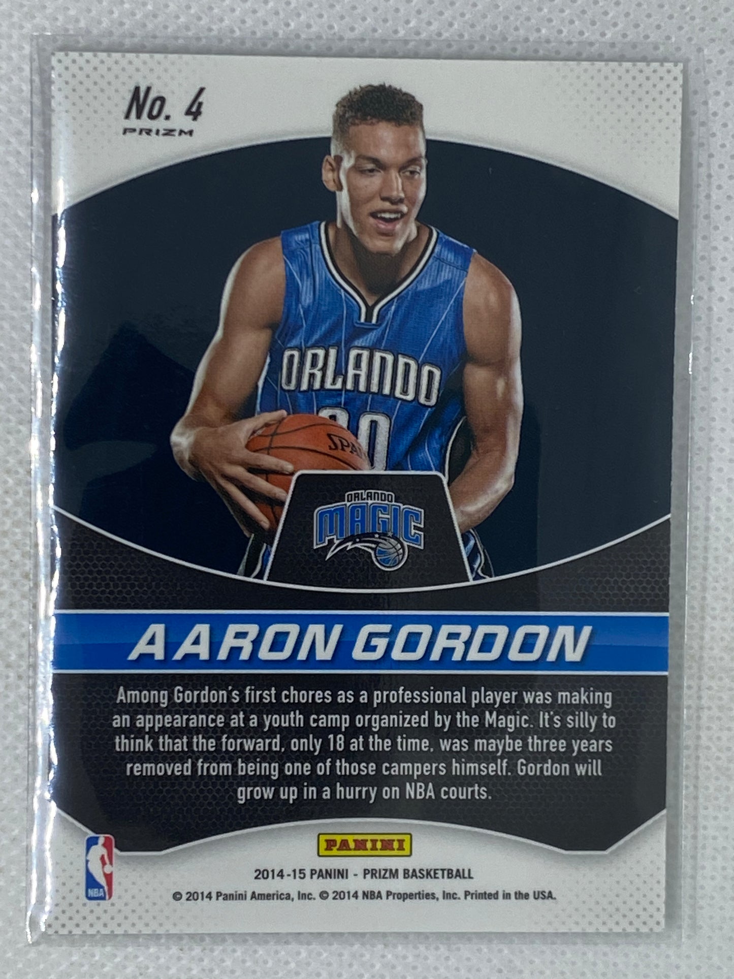 2015-16 Panini Prizm Aaron Gordon Freshman Phenoms Silver Rookie Card #4