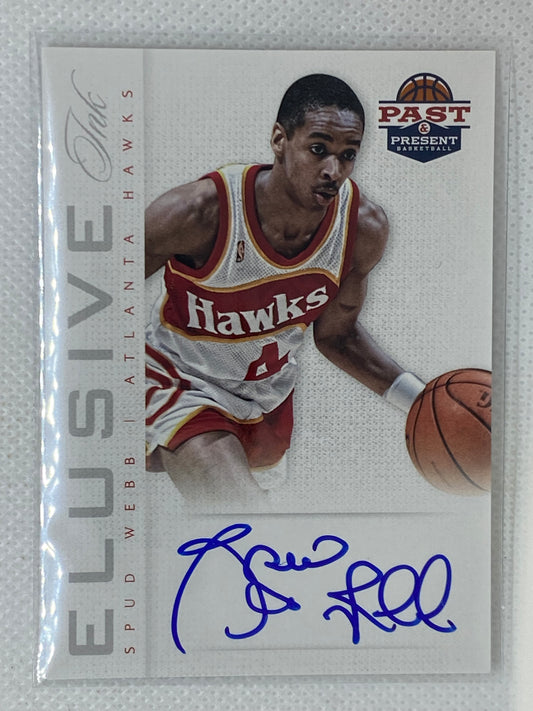 2012-13 Panini Past & Present Elusive Ink Spud Webb #26 Autograph Atlanta Hawks