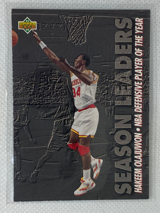 1993-94 Upper Deck Season Leaders Hakeem Olajuwon #176 Houston Rockets