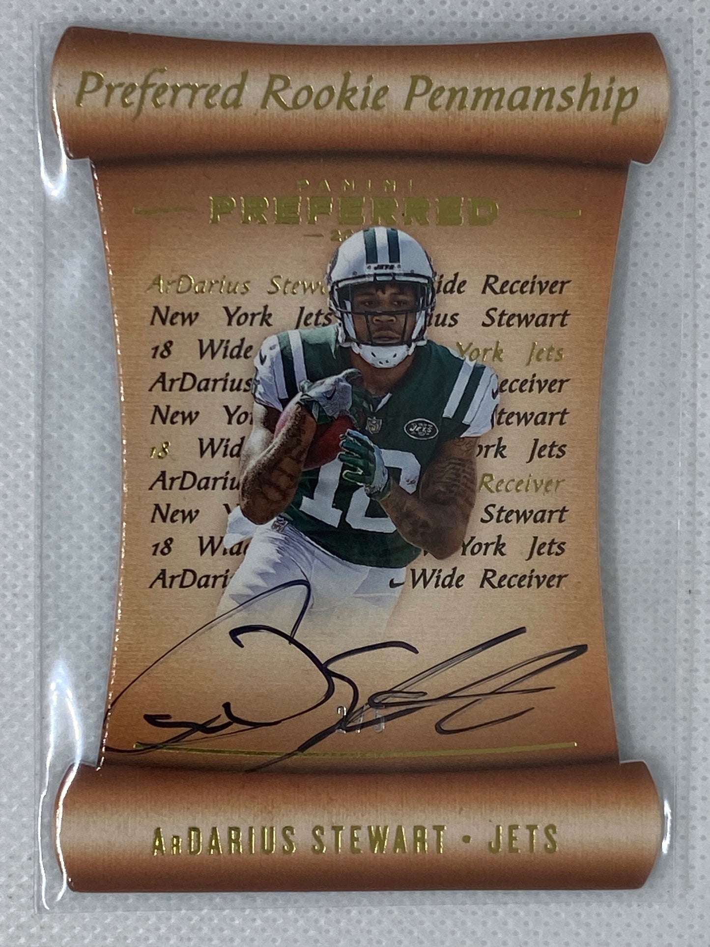 2017 Panini Preferred Penmanship Gold /5 ArDarius Stewart #187 Rookie Auto New York Jets