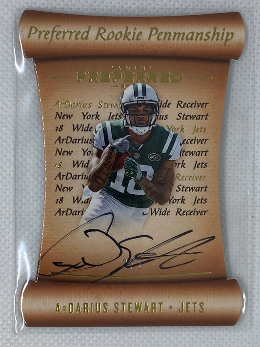 2017 Panini Preferred Penmanship Gold /5 ArDarius Stewart #187 Rookie Auto New York Jets