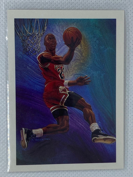 1990-91 NBA Hoops Illustrated Michael Jordan Card #358 Chicago Bulls