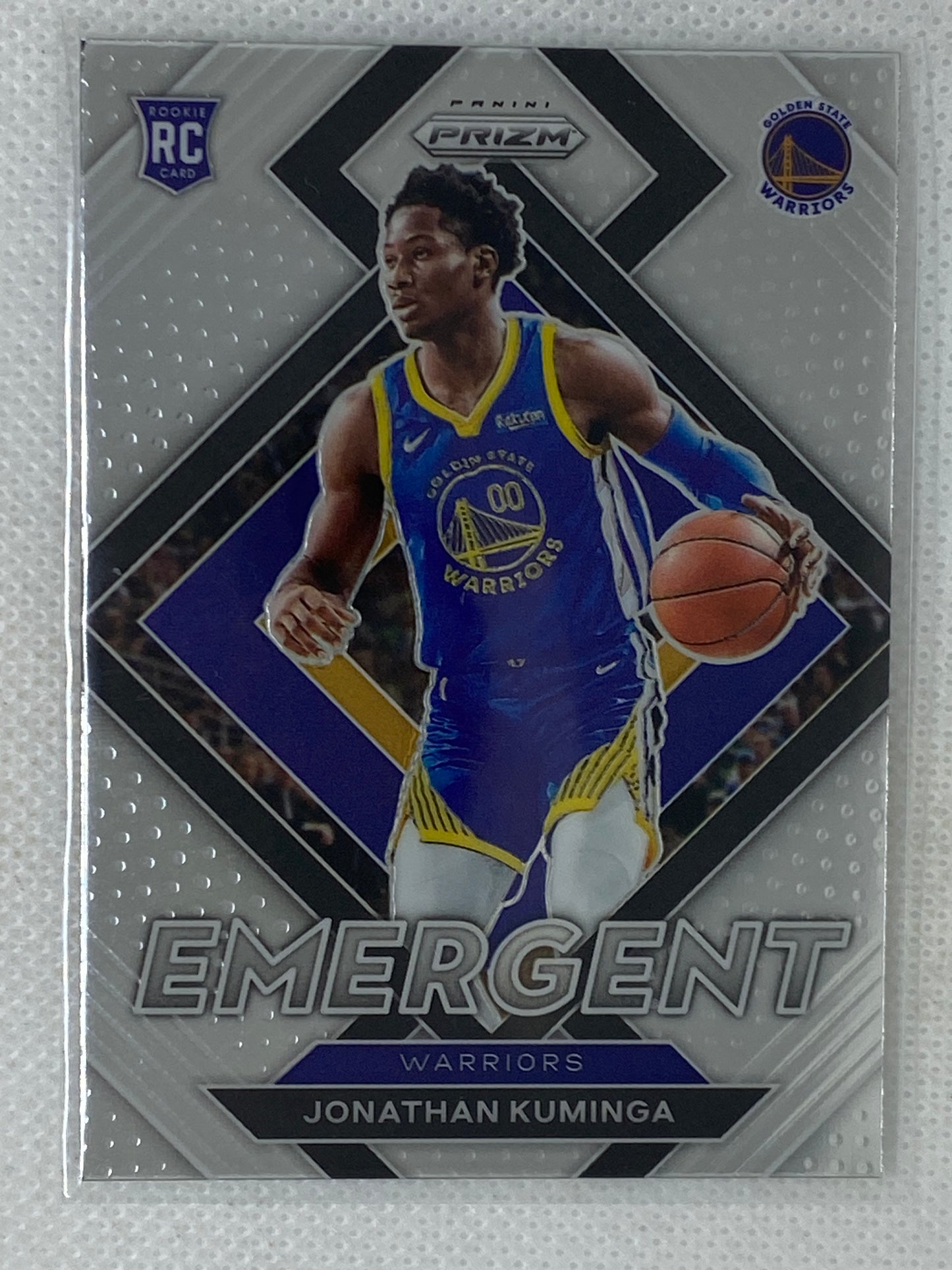 2021-22 Prizm Emergent Jonathan Kuminga Rookie #5 Golden State Warriors