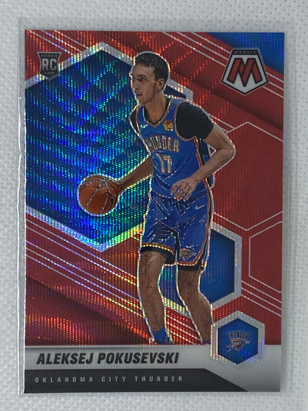 2020-21 Panini Mosaic Tmall Rookie Asia Red Wave Prizm RC Aleksej Pokusevski #226