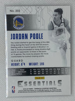 2019-20 Panini Chronicles Essentials Jordan Poole Pink Parallel #202 Warriors Rookie Card