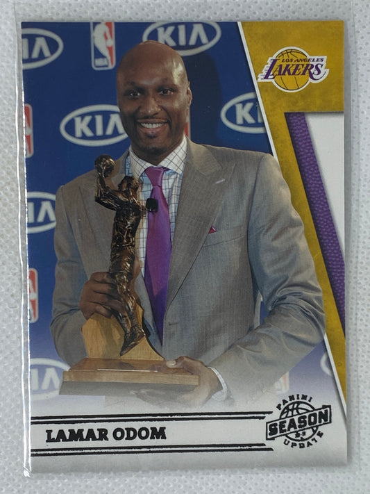 2010-11 Panini Season Update Los Angeles Lakers Basketball Card #199 Lamar Odom