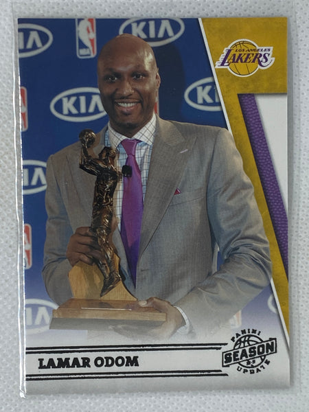 2010-11 Panini Season Update Los Angeles Lakers Basketball Card #199 Lamar Odom