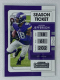 2021 Panini Contenders Season Ticket #63 Justin Jefferson Minnesota Vikings