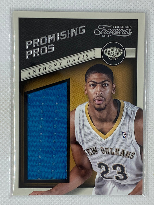 2013-14 Panini Timeless Treasures Promising Pros Materials Anthony Davis #5