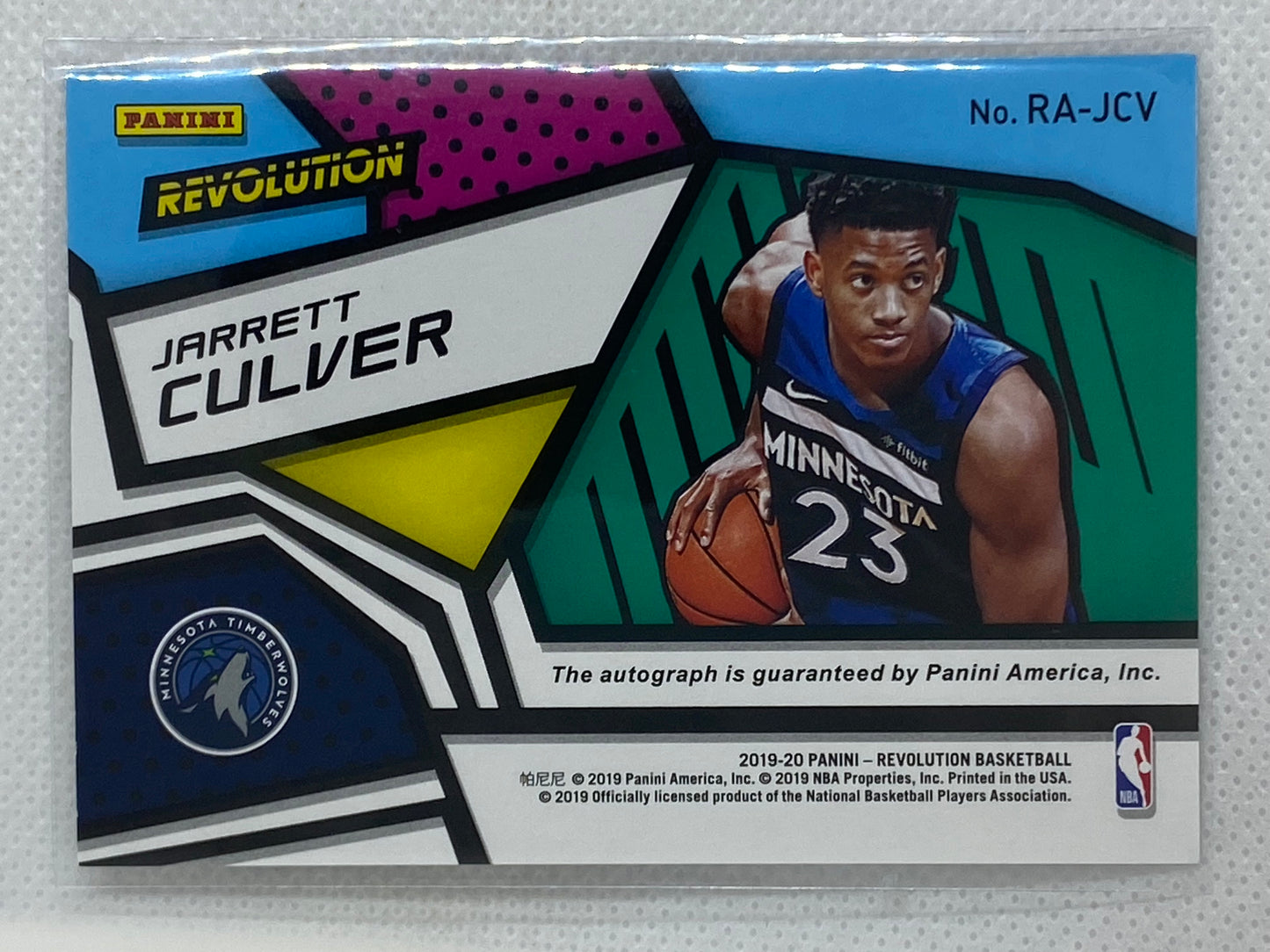 2019-20 Panini Revolution Rookie Auto Jarrett Culver #RA-JCV Rookie Auto