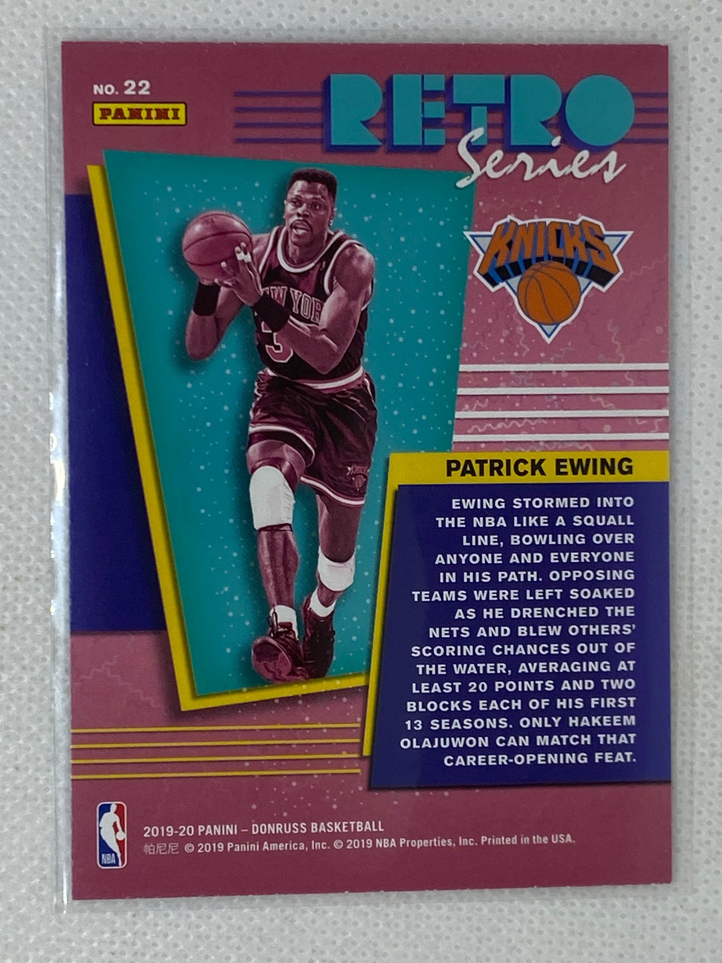 2019-20 Panini Donruss Retro Series Patrick Ewing #22