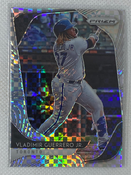 2020 Panini Prizm Prizms Silver Checkerboard #165 Vladimir Guerrero Jr. Blue Jays /75