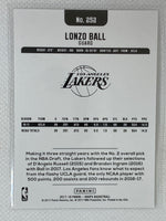 2017-18 Panini NBA Hoops Rookie RC Lonzo Ball #252 Los Angeles Lakers