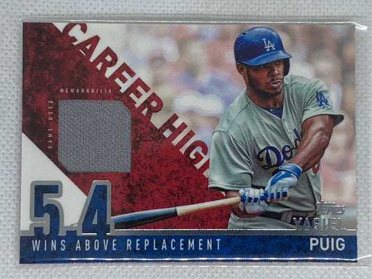 2015 Topps Career High Relics Yasiel Puig CRH-YP Los Angeles Dodgers