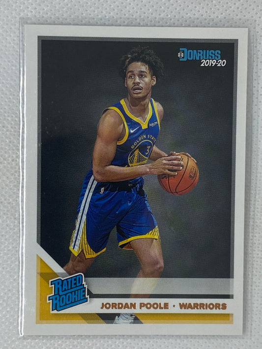 2019-20 Panini Donruss Rated Rookie Jordan Poole RC #226 Golden State Warriors