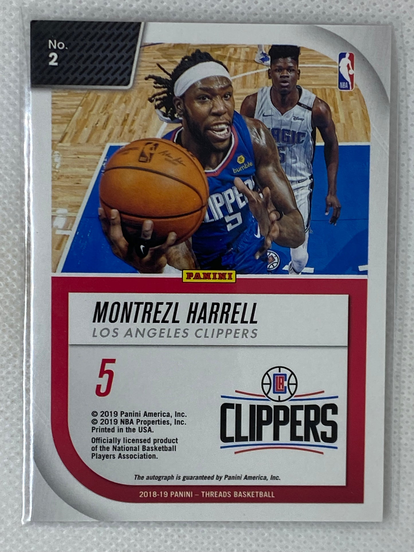 2018-19 Panini Threads Signage Montrezl Harrell #2 Autograph