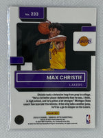 2022-23 Donruss Optic Rated Rookies Base #233 Max Christie - Los Angeles Lakers