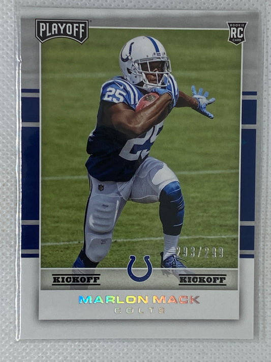 2017 Panini Playoff Rookies Kick Off /299 Marlon Mack #234 Rookie RC