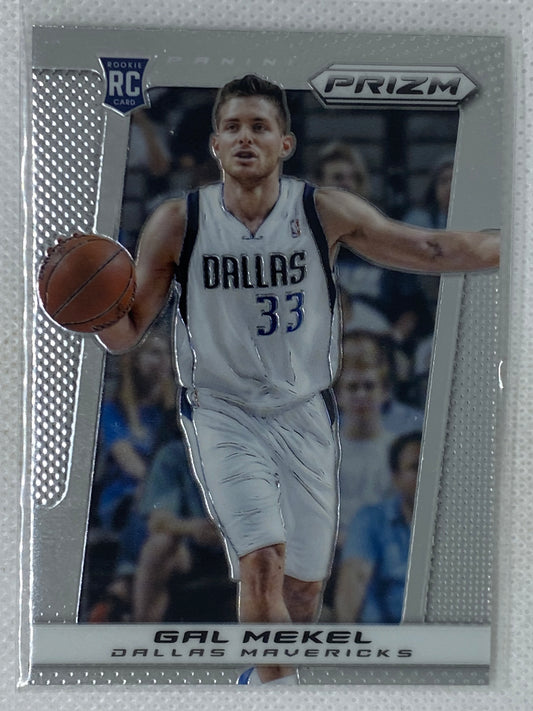 2013-14 Panini Prizm Dallas Mavericks Basketball Card #297 Gal Mekel Rookie