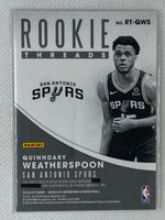 2019-20 Absolute Memorabilia Rookie Threads Level 1 #23 Quinndary Weatherspoon