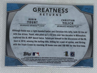 2019 Topps Chrome Greatness Returns #GRE9 Robin Yount/Christian Yelich