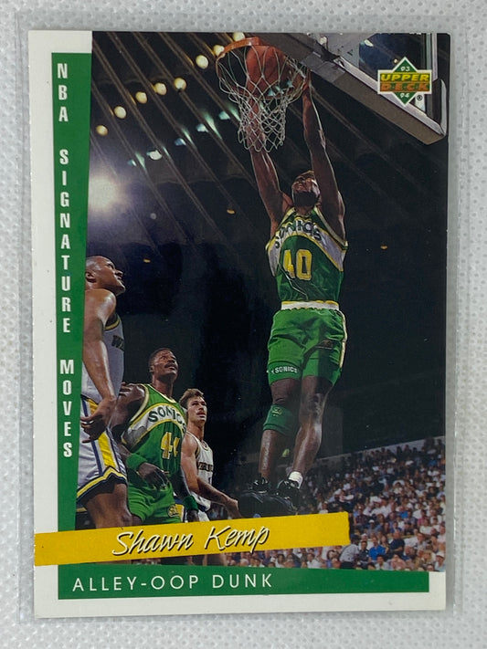 1993-94 Upperdeck NBA Signature Moves Alley-Oop Dunk Shawn Kemp #251 Seattle Supersonics