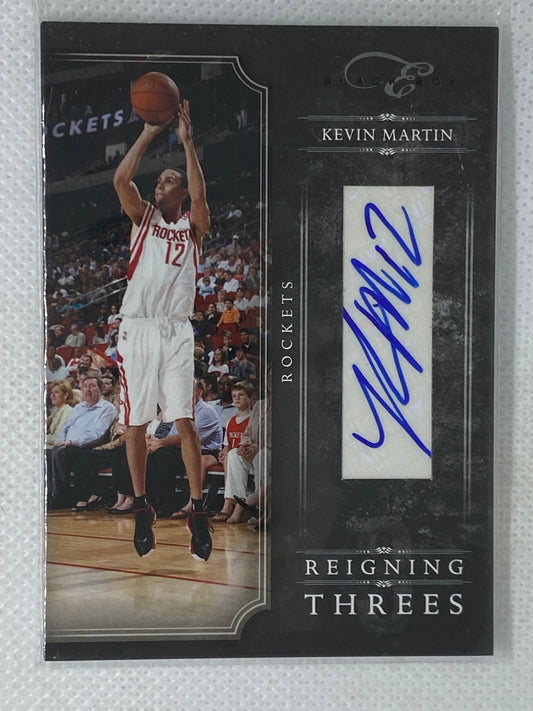 2010-11 Panini Elite Black Box Reigning Threes Auto #9 Kevin Martin /99