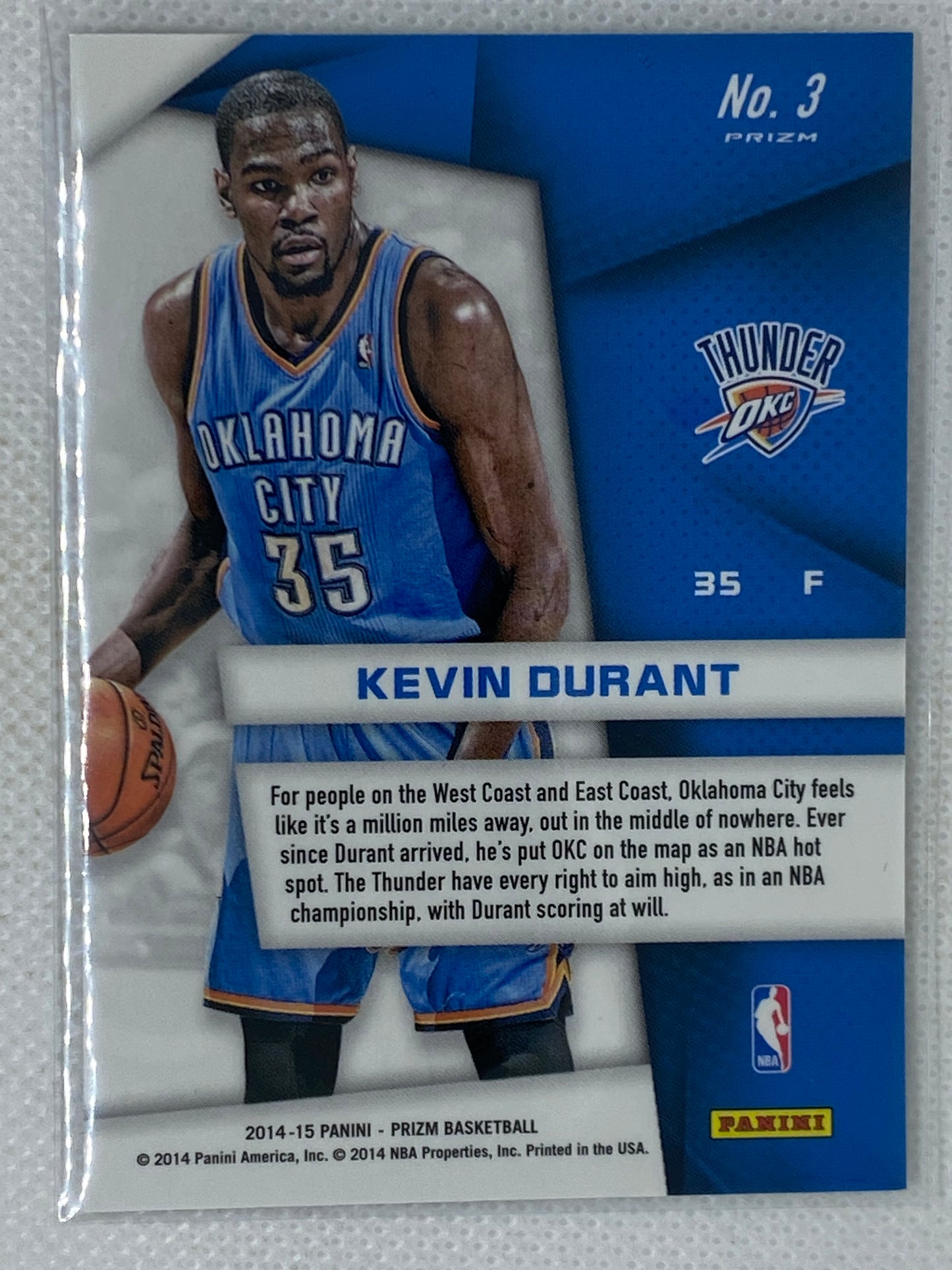 2014-15 Panini Prizm Kevin Durant Superstars Refractor #3