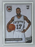 2015 Panini Complete RC #312 Jonathon Simmons Rookie San Antonio Spurs