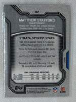 2012 Topps Strata Retail Detroit Lions Football Card #82 Matthew Stafford