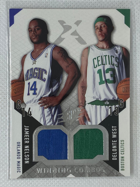 Jameer Nelson & Delonte West 2004-05 Spx Dual Warm-Up Relic Card