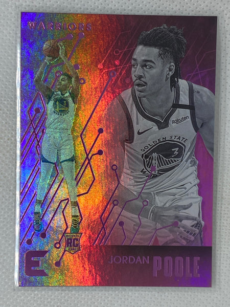 2019-20 Panini Chronicles Essentials Jordan Poole Pink Parallel #202 Warriors Rookie Card