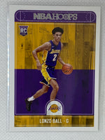 2017-18 Panini NBA Hoops Rookie RC Lonzo Ball #252 Los Angeles Lakers